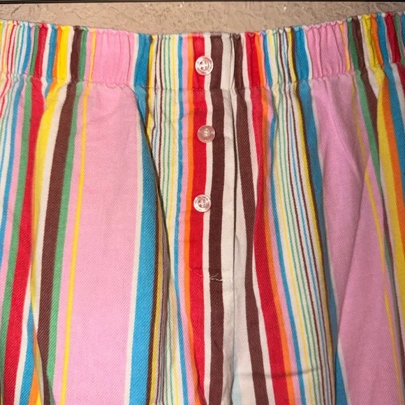Vintage Victoria’s Secret Rainbow Stripes Pajama Top With Matching Pants Y2K 90 - Picture 10 of 14